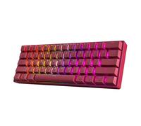 HK GAMING GK61 60% v3 | Hotswap Mechanical Gaming Keyboard | 61 Keys Multi Color RGB LED Backlit for PC/Mac Gamer | US Layout (Pink, Gateron Optical Red)