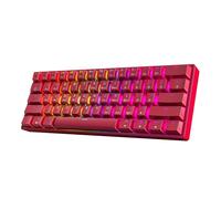 HK GAMING GK61 60% v3 | Hotswap Mechanical Gaming Keyboard | 61 Keys Multi Color RGB LED Backlit for PC/Mac Gamer | US Layout (Red, Cherry Mx Red)