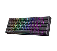 HK GAMING GK61 60% v3 | Hotswap Mechanical Gaming Keyboard | 61 Keys Multi Color RGB LED Backlit for PC/Mac Gamer | US Layout (Black, Cherry Mx Speed Silver)
