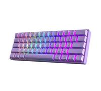 HK GAMING GK61 60% v3 | Hotswap Mechanical Gaming Keyboard | 61 Keys Multi Color RGB LED Backlit for PC/Mac Gamer | US Layout (Lavender, Cherry Mx Speed Silver)