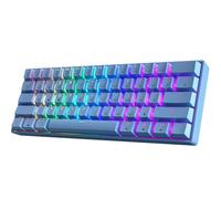 HK GAMING GK61 60% v3 | Hotswap Mechanical Gaming Keyboard | 61 Keys Multi Color RGB LED Backlit for PC/Mac Gamer | US Layout (Blue, Gateron Optical Blue)