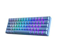 HK GAMING GK61 60% v3 | Hotswap Mechanical Gaming Keyboard | 61 Keys Multi Color RGB LED Backlit for PC/Mac Gamer | US Layout (Blue, Cherry Mx Speed Silver)