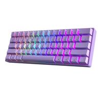 HK GAMING GK61 60% v3 | Hotswap Mechanical Gaming Keyboard | 61 Keys Multi Color RGB LED Backlit for PC/Mac Gamer | US Layout (Lavender, Gateron Optical Brown)