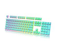 HK Gaming Pudding Keycaps Set | Doubleshot PBT Keycap Set | Full 108 OEM Profile Key Set | ANSI US-Layout | For Mechanical Keyboard | Compatible with Cherry MX, Gateron, Kailh, Outemu | Blue