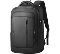hk Men'S Oxford Cloth Business Laptop Backpack,Large Capacity Bag with USB Charging Port,Waterproof 17inch Computer Rucksack,Suitable for Commuting Travel Work College