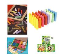 HK Online 160 Pcs SMALL CHUNKY CHALKS & 1 JUNGLE JIGSAW -Drawing Chalk, STREET CHALKS, SIDEWALK Chalk, WALL ART Chalk (160 CHUNKY Chalks)