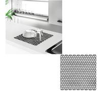 HK Online 29cm SINK DRAINING MAT CLUTTER Free Draining -Counter Top Dish Rack, Mug & Cutlery Holder, Drip Tray (Sink DRAINING Mat)