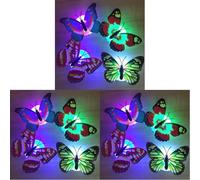 HK Online LED Glow Light Up Pretty Butterfly -Night Light, PartyTim,e, Gift Bag Boxed (Pack of 3)