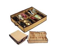 HK Online Underbed Shoe, Underwear & Sock Storage with 12 Compartments, Strong Material