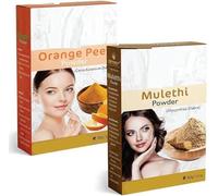 HK Organic mule.thi pow.der for face and Orange Peel Powder |mule.thi pow.der for face |licorice pow.der organic |mule.thi pow.der organic |licorice root powder(200g, Pack of 2)