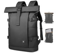 hk Roll Top Backpack, 20-27L Expandable Laptop Backpack Fits 17.3 Inch