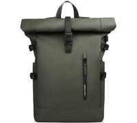hk Roll Top Backpack Large 15.6 Inch Laptop Backpack with USB Port | Water-resistant Anti-theft Rucksack for Travel Hiking Camping College School Work (27L Green)