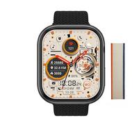 HK10 PRO MAX + Plus Smart Watch Series 10 Men AMOLED 1GB ROM Bluetooth Call AOD Display Smartwatch Local Music Album Sportwatch (Black Machine)