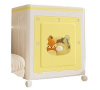 HKABCXT Comic Book Storage Clothing Storage Box, Household Large-capacity Toy Organization, Flip Cover And Foldable And Quilt(Yellow)