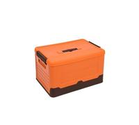 HKABCXT Comic Book Storage Folding Storage Box Multifunction Foldable Organizer Container Plastic Sundries Storages Supplies with Lid 1 PCS(Orange)