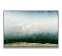 HKAHF AJWUQ Caspar David Friedrich Wall Art《The Monk By The Sea》Posters Beach Prints Retro Canvas Painting For Living Room Home Decor Pictures 50x30cm No Frame