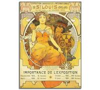 HKAHF AJWUQ Exposition Universelle Et Lnternationale De Saint Louis Wall Art Posters Prints Canvas Painting For Living Room Decor Pictures 50x70cm No Frame
