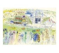 HKAHF AJWUQ Famous Raoul Dufy Posters Salt Lake Winter OlympicsWall Art Surrealism Canvas Painting Raoul Dufy Prints For Home Decor Pictures 50X30cmX1 No Frame