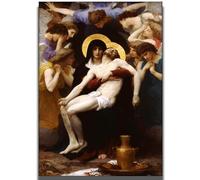 HKAHF AJWUQ Famous William Adolphe Bouguereau Wall Art《Pray》Posters Man Prints The Raven Canvas Painting For Living Room Home Decor Pictures 20x30cm No Frame