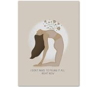 HKAHF AJWUQ International Yoga Wall Art I Don't Need To Flgure All Right Now Prints Fitness Canvas Painting For Living Room Home Decor Pictures 30x40cm No Frame