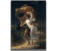 HKAHF AJWUQ Pierre Auguste Cot Wall Art《The Storm》Posters Pierre Auguste Cot Prints Retro Canvas Painting For Living Room Home Decor Pictures 20x30cm No Frame