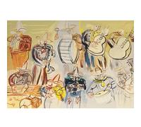 HKAHF AJWUQ Raoul Dufy Wall Art Abstract Posters Mexican Orchestra Canvas Painting Raoul Dufy Prints Nordic Home Living Room Decor Picture 40x50cmx1 No Frame