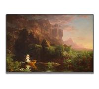 HKAHF AJWUQ Thomas Cole Wall Art 《The Voyage of Life》Posters Thomas Cole Prints Modern Canvas Painting For Living Room Home Decor Pictures 70x50cm No Frame