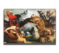 HKAHF AJWUQ Workshop Of Peter Paul Rubens Wall Art《The Tiger》Posters Paul Rubens Prints Retro Canvas Painting For Living Room Home Decor Pictures 30x20cm No Frame