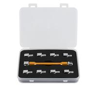 HKASDUGC Motorcycle Spoke Wrench Set, CNC Spanner with Interchangeable Tips, Hardened Billet Handle for Most Motorbikes, Adjust Tyre Steel Wire with 10 Sizes from 5.0 to 6.8, Durable Alumin (B(Gold))