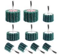 HKATOPS 10pcs Mounted Interleaf Flap Wheels,6mm Shank 120# Mounted Flap Wheels for Remove Rust and Weldding Burr Sanding Finishing Metal,Wood Working 25mm,30mm,40mm,50mm,60mm