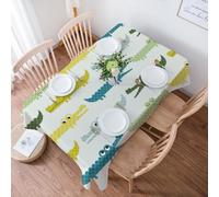 HKBVRHA Tablecloth,Table Cloth for Rectangle,Wrinkle Resistant Decorative Table Cover for Kitchen Dining Parties Picnic,Cartoon,Baby Mammoth in Ice Snowy Mountain Winter Cheerful Animal Prehis54x72in