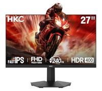 HKC 27 inch Gaming Monitor, 240Hz FHD, Fast IPS, 1ms MPRT, HDR400, 90% DCI-P3, Low Blue Light, VESA Compatible, HDMI 2.0 and DP 1.4 Ports, G27H3D