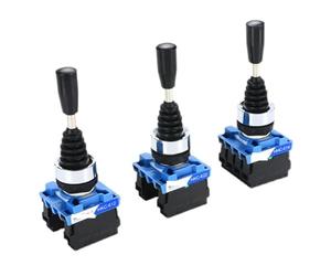 HKC614 612 622 624 22mm Joystick Switch Momentary Monolever Cross Rocker Master Switch 2/4-Way Self-reset Self-lock 2NO 4NO IDGTTLDF(HKC-614 Self lock)