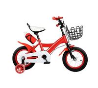 HKDAZZLYN 12 Inch Kids Bike, Children Bicycle with Training Wheels, Safe & Stable Ride, Child Bikes with Storage Basket, Height Adjustable Kids Bike Beginner Bikes for 2-6 Years Old Boys Girls (Red)