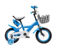 HKDAZZLYN 12 Inch Kids Bike, Children Bicycle with Training Wheels, Safe & Stable Ride, Child Bikes with Storage Basket, Height Adjustable Kids Bike Beginner Bikes for 2-6 Years Old Boys Girls (Blue)