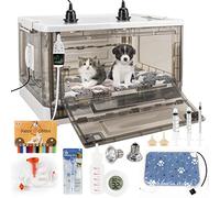 HKDQ Puppy Incubator with Heating - Puppy Incubator,Fan Ventilation Circulation Design,Kitten Incubator,Incubator for Puppies with Puppy Heating Mat (85L)