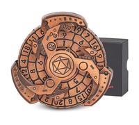 HKDZ 7-in-1 DNDDice Spinner Roulette, Dungeons and Dragons Metal Dice Starter Set with Gift Box Spinning Games, Rotating Set for RPG MTG Table Games (Antique Golden)