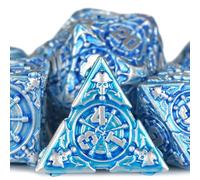 HKDZ 7Pcs Metal Dice Set for DND Polyhedral with Box D20 D12 D10 D% D8 D6 D4 Dice D&d Set Role Playing Table Game Dungeons And Dragons Dice Mtg Pathfinder D&d Dice Set colorful