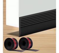 HKDZ Draft Excluder for Doors Draught Excluder, Door Bottom Seal,Draft Excluder for Windows Strip/Door Gaps up to 50 mm, Under Door Draft Stopper Seals 2 Pack, 2” W x 39” L, Black