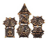 HKDZ Metal D&D Dice Set, Polyhedral RPG Dice, D&D Dice for Role Playing Table Game, Dungeons and Dragons Dice, Mtg, Pathfinder, Colorful