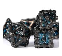 HKDZ Metal DND Dice 7pcs Role Playing d&d dice,Dice Set D20 D12 D10 D8 D6 D4,Metal dice for Pathfinder Warhammer MTG RPG Board Games