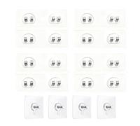 HKEUZEZO 12 Pack Shower Caddy Adhesive Replacement, Transparent Adhesive Hooks Stickers, Strong Hook Strip for Shower Caddy Basket Shelf, Soap Holder, Bathroom Storage Corner Shelves, Kitchen Racks