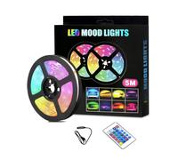 HKF HO KI HO LED Strips Light 5M,RGB LED Strip Lights with 24-Keys Remote Control,Colour Changing Led Lights for Bedroom,Party