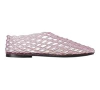 HKFBHFKM 2024 New Jelly Mesh Ballet Flats for Women Adult Clear Hollow Jelly Sandals Beach Ballerina Jellies Shoes(Pink,4 UK)
