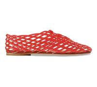 HKFBHFKM 2024 New Jelly Mesh Ballet Flats for Women Adult Clear Hollow Jelly Sandals Beach Ballerina Jellies Shoes(Red,4 UK)