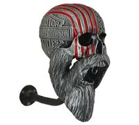 HKFBHFKM Skull Helmet Holder, Motorcycle Helmet Stand Rack Wall Mount, Resin Crafts Multi-uses Hat Stand for Bike, Baseballs and Rugby Helmet