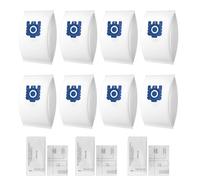 HKFENG 8 PACK 3D Airclean GN Vacuum Cleaner Bags for Miele Hoover Bags Classic C1, Complete C2, Complete C3, S227, S270, S240, S400, S2, S5, S8 Series Canister Vacuum Cleaner (8 Pack GN Bags)