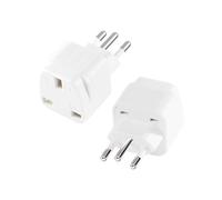 HKFENG Brazil Plug Adapter, Brazil Plug Adaptor UK to Brazilian Power Adaptor Type N Plug for UK to Brazil (White 2 Pack)