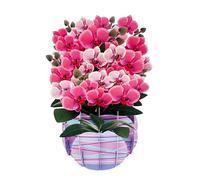 HKFENG Pop Up Card，3D Birthday Cards for Women, Mom, Wife, Girls, Pop Up flower Bouquet card for Birthdays, Mother’s Day, Weddings, Anniversaries, Easter, Get Well, Thinking of You (Phalaenopsis)