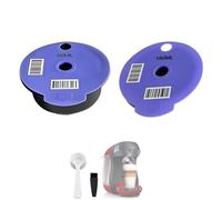 HKFENG Rueable Coffee Pods Capsules 60ml+Lids180ml Reusable with Silicone Lid Refillable Coffee Pods Compatible with Tassi*mo Coffee Machine (60ML+180ML)